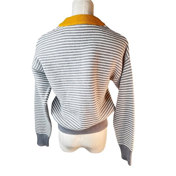 2/$30 Elodie Small Striped Sweater With Gold Collar - Picture 11 of 16